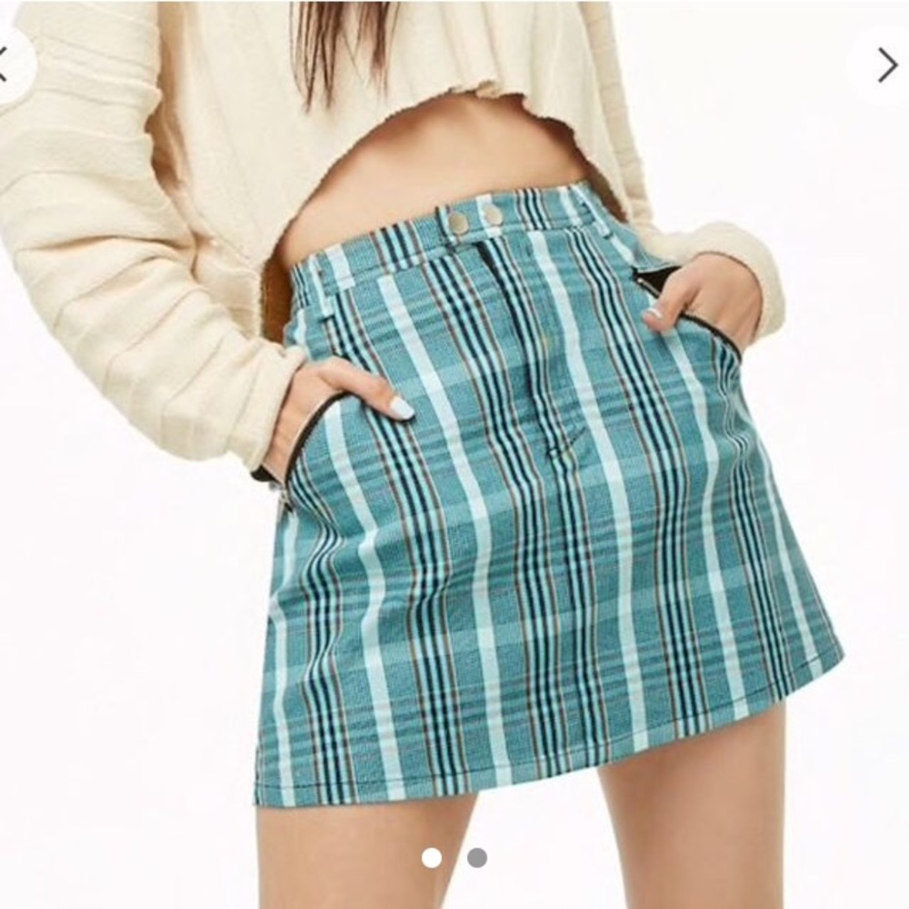 Forever 21 Blue Plaid Skirt